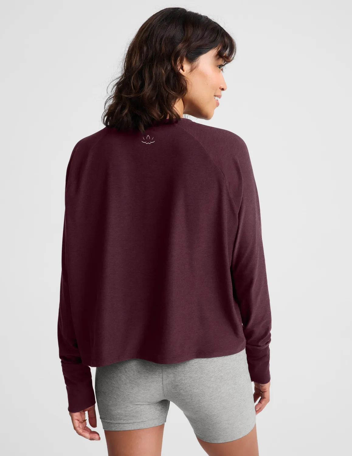 Beyond Yoga Featherweight Daydreamer Pullover långärmad tröja cabernet mjuk