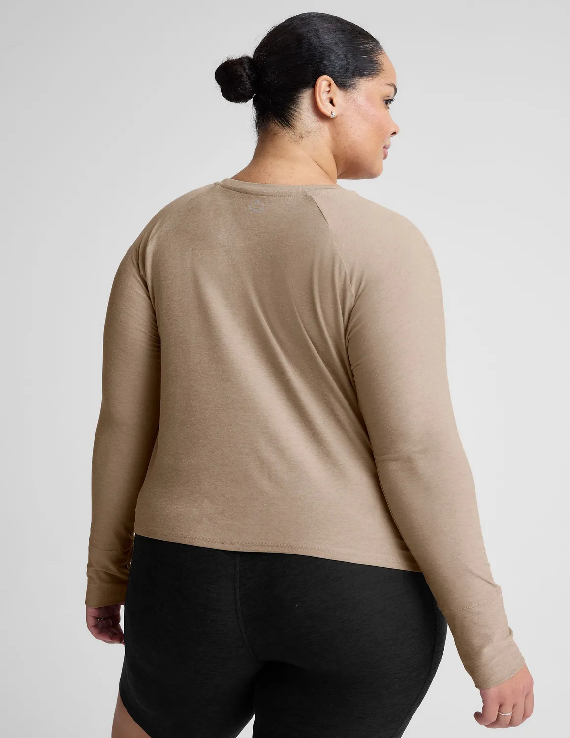 Beyond Yoga Featherweight Daydreamer Pullover Birch Heather tunn