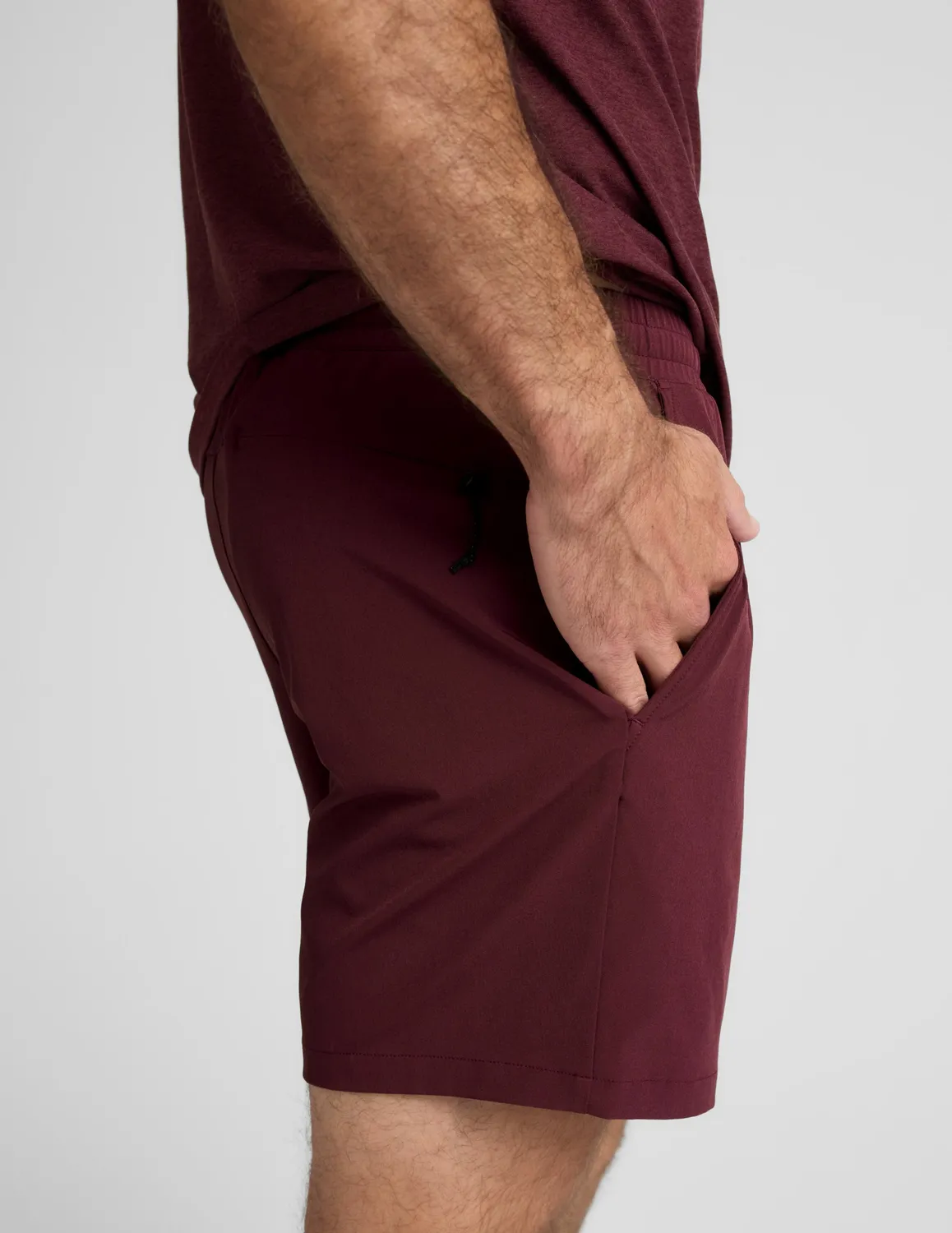 Beyond Yoga Pivotal 2.0 träningsshorts 7 tum Deep Maroon