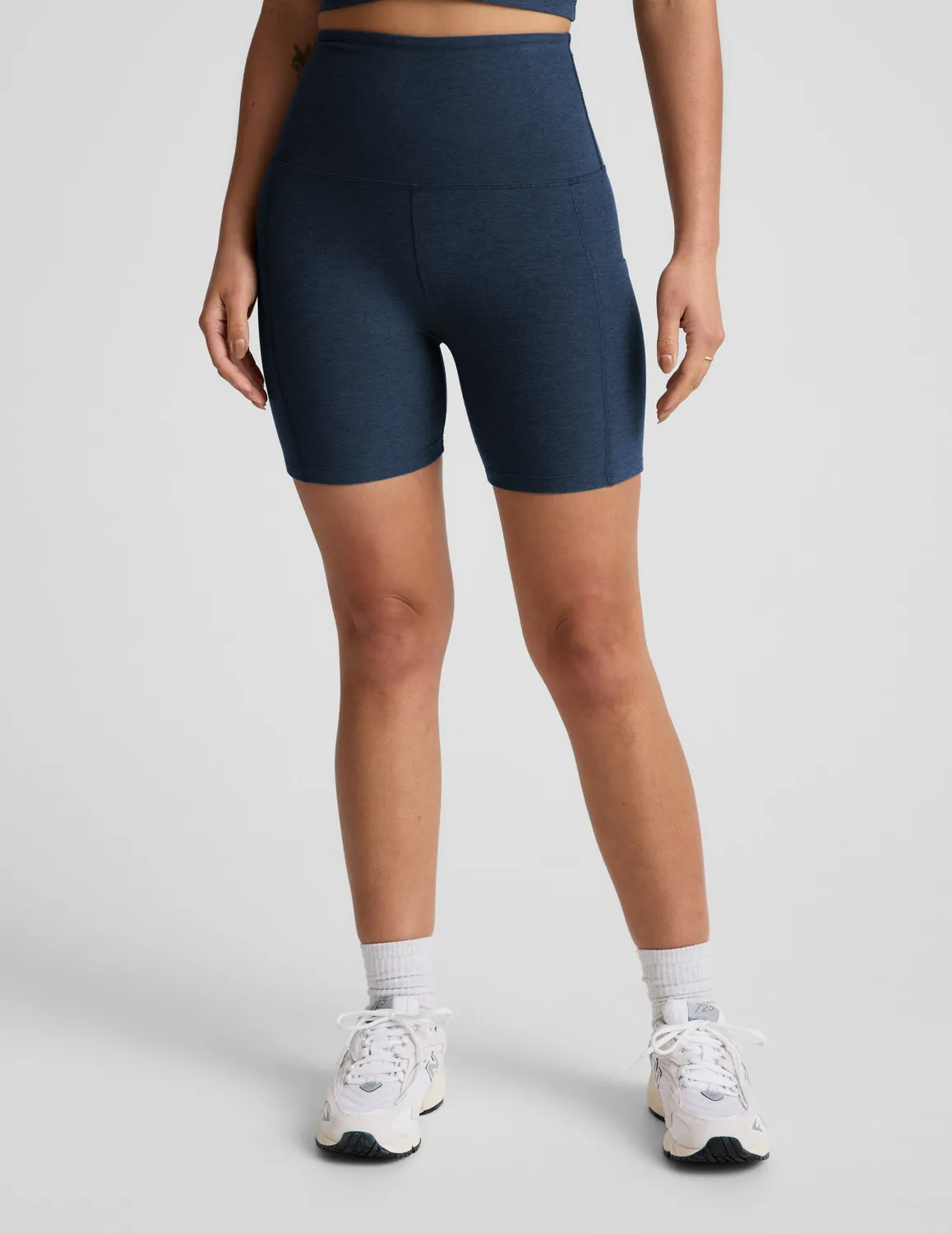 Beyond Yoga Spacedye Keep Pace 5 shorts Nocturnal Navy mjuk