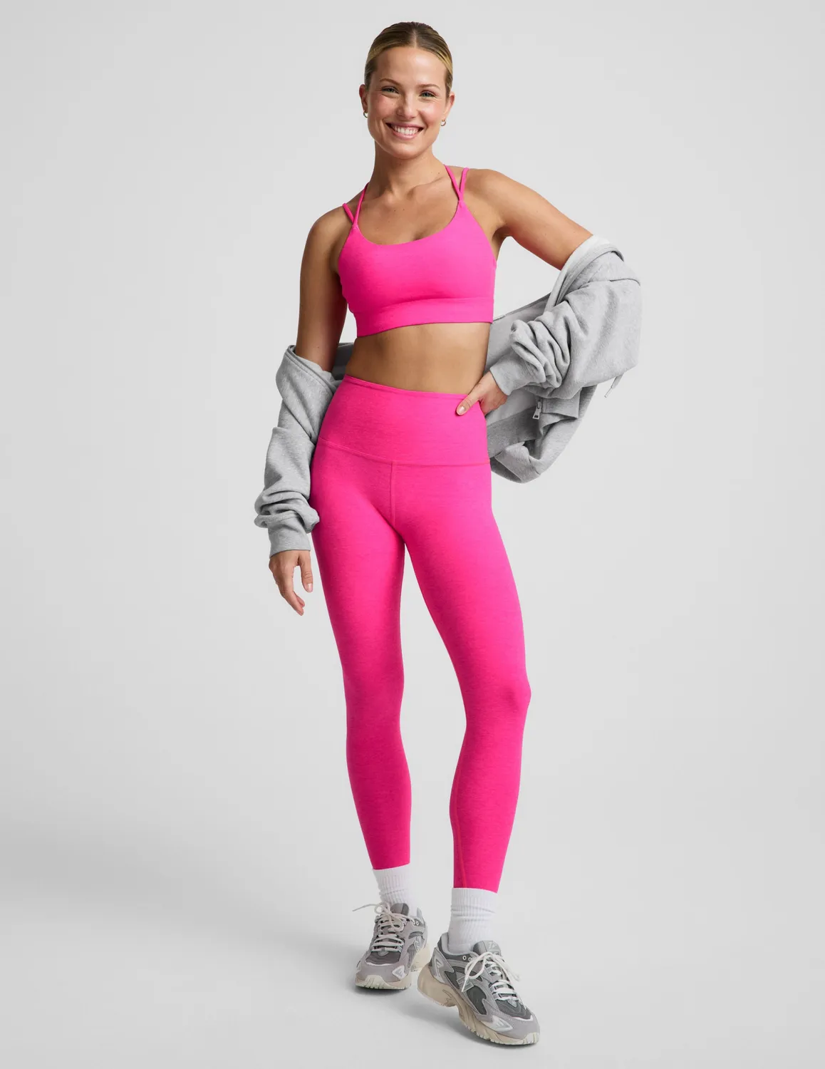 Beyond Yoga Spacedye Back To It Strappy sport-bh rosa
