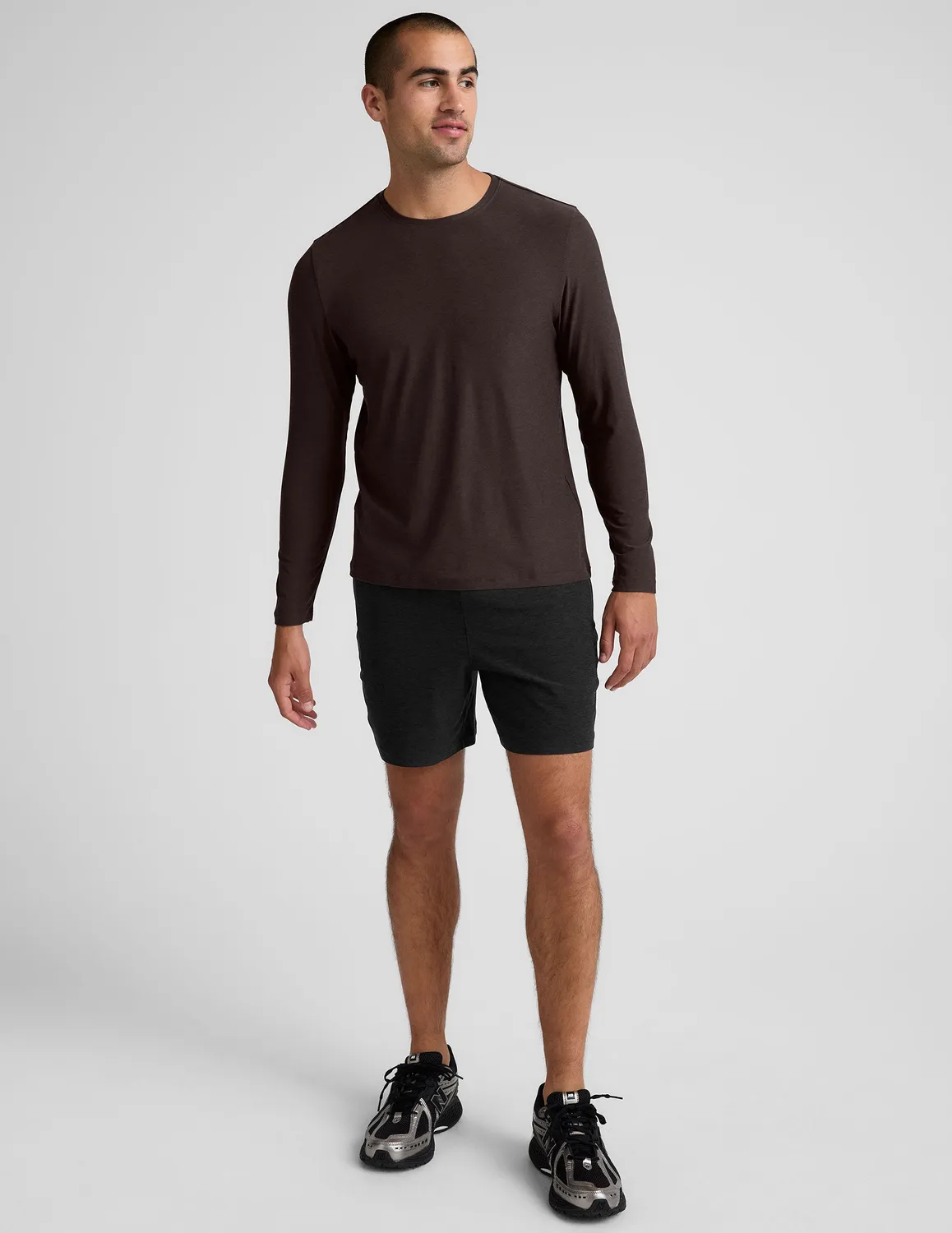 Beyond Yoga Always Beyond Long Sleeve Crew 2.0 tröja Dark Chocolate lätt