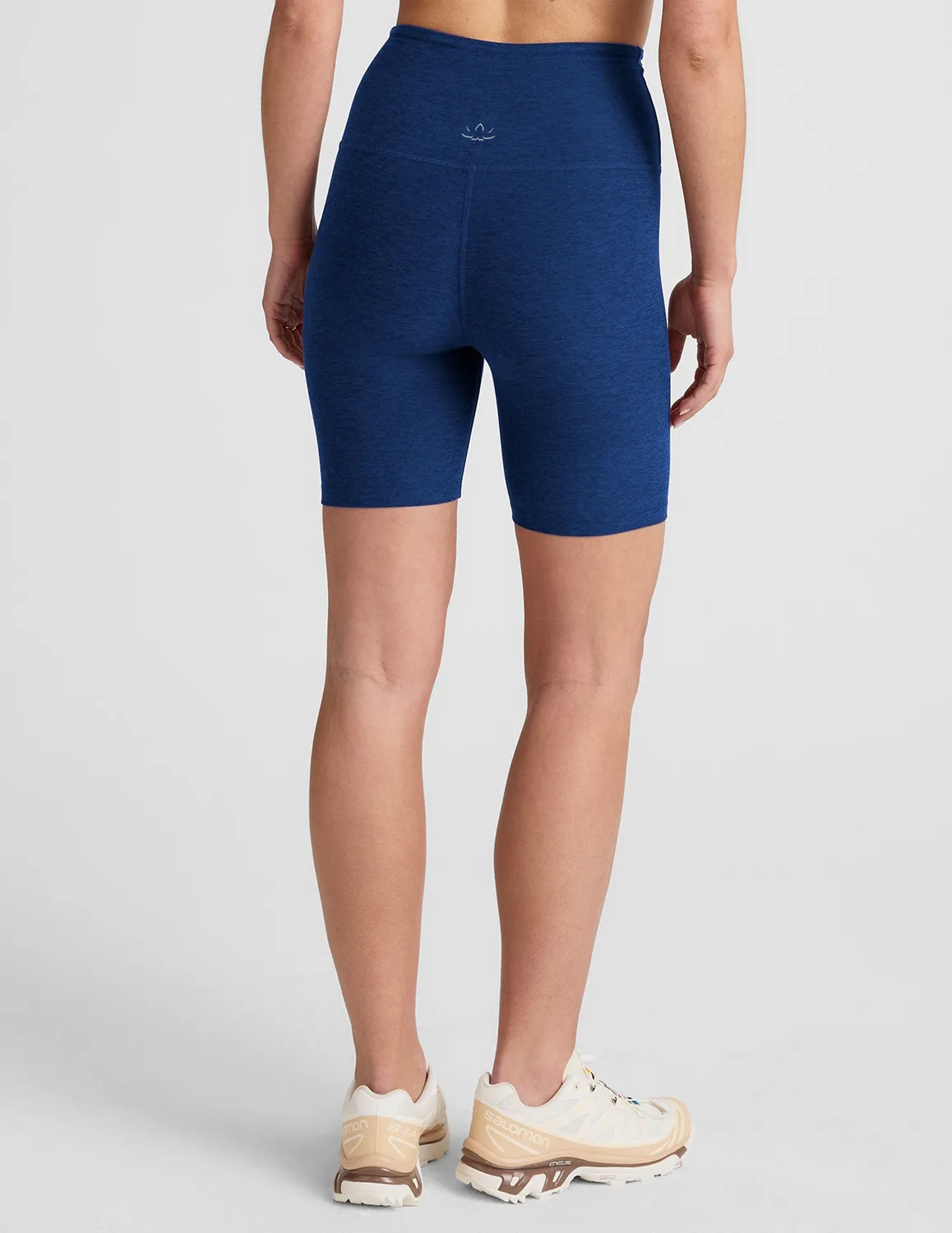 Beyond Yoga Spacedye Keep Pace 7 shorts marinblå hög midja