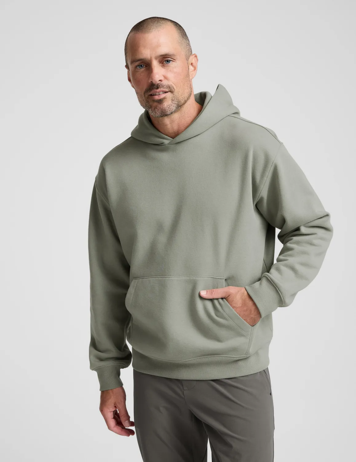 Beyond Yoga LuxeFleece Classic hoodie grey sage fleece