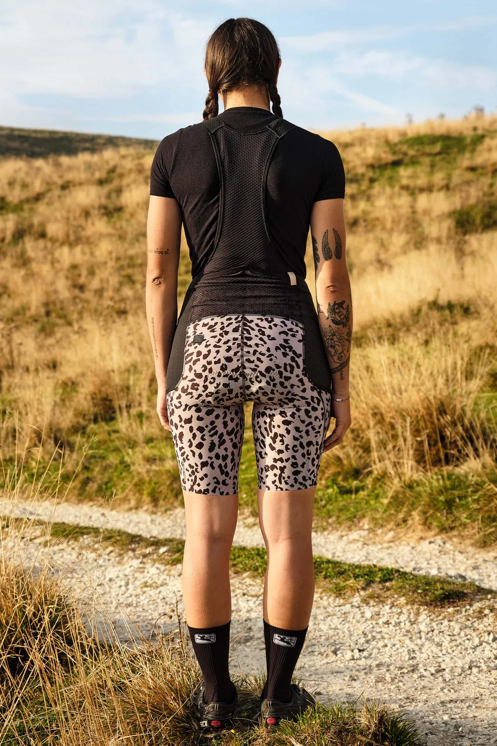 Giordana Beyond Leopard bibshorts dam gravel 9 tum