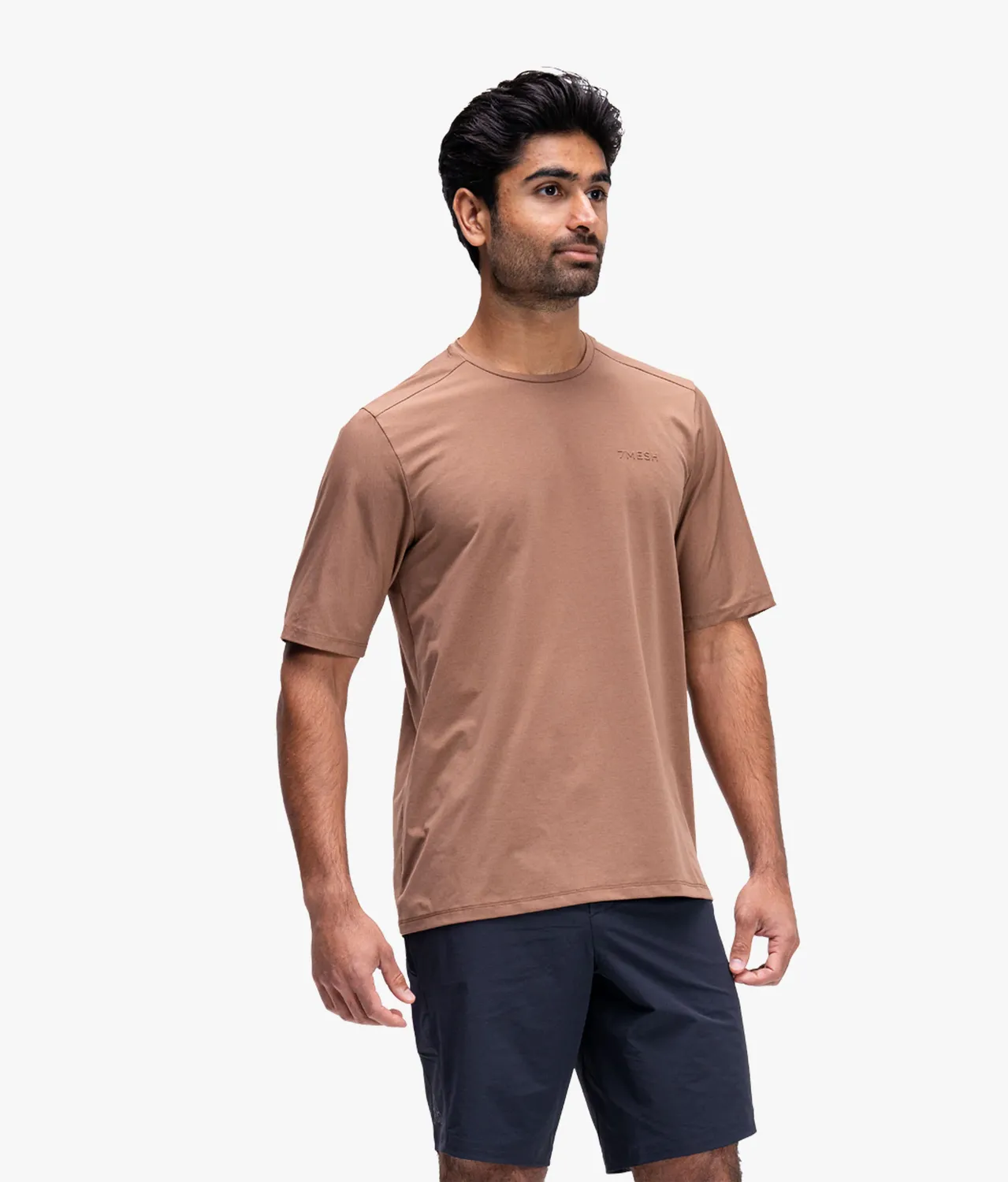 7MESH Atlas kortärmad tröja herr toffee UPF30