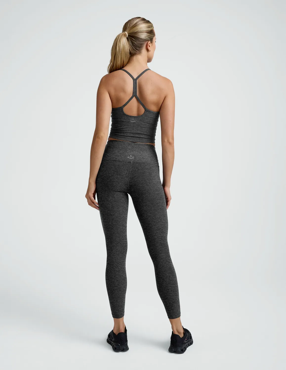 Beyond Yoga Spacedye Slim Racerback cropline Black-Charcoal