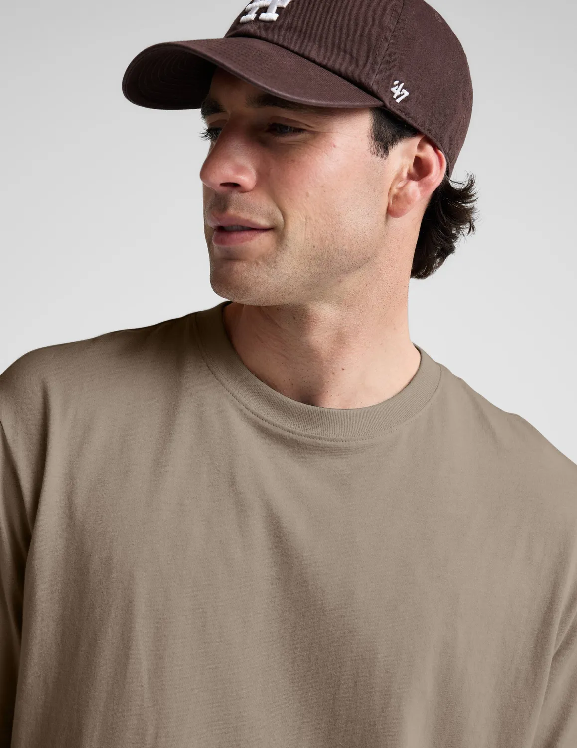 Beyond Yoga SoftKnit Cotton Tee t-shirt Mushroom bomull herr