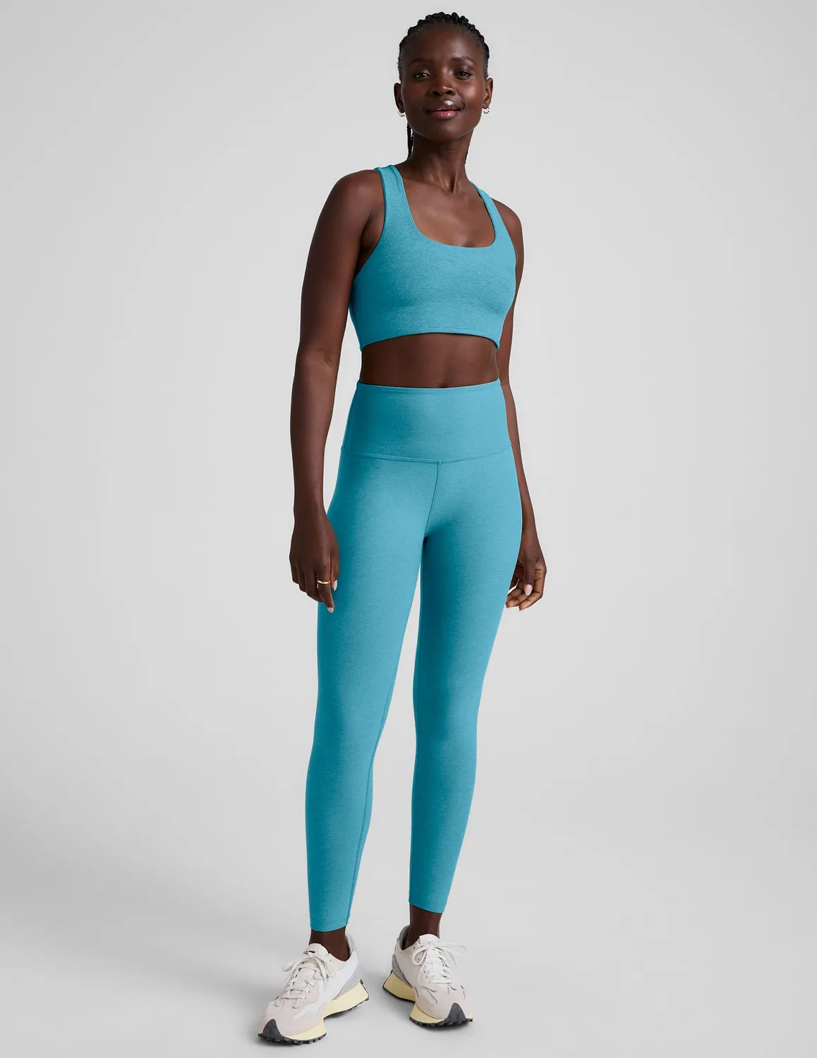 Beyond Yoga Spacedye Simplicity Long Line Bra 2.0 sportbh Surfer Blue mellanstöd