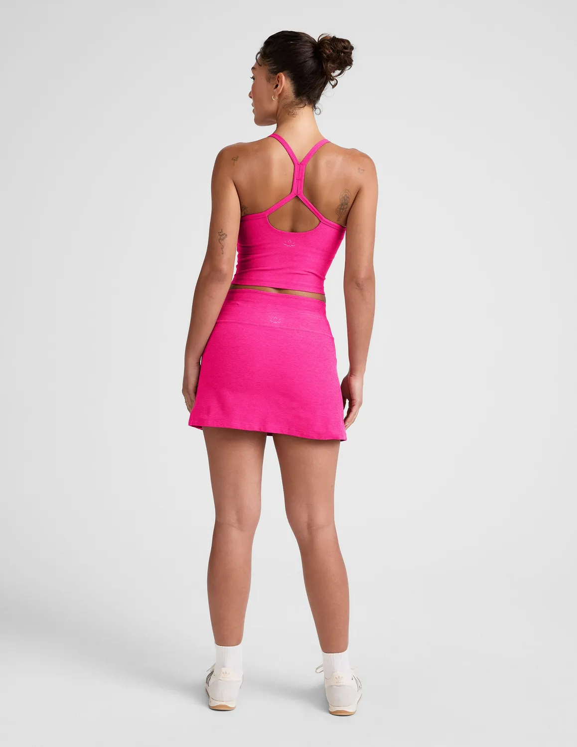 Beyond Yoga Spacedye Go Pocket Skirt träningskjol Pink Glow Heather