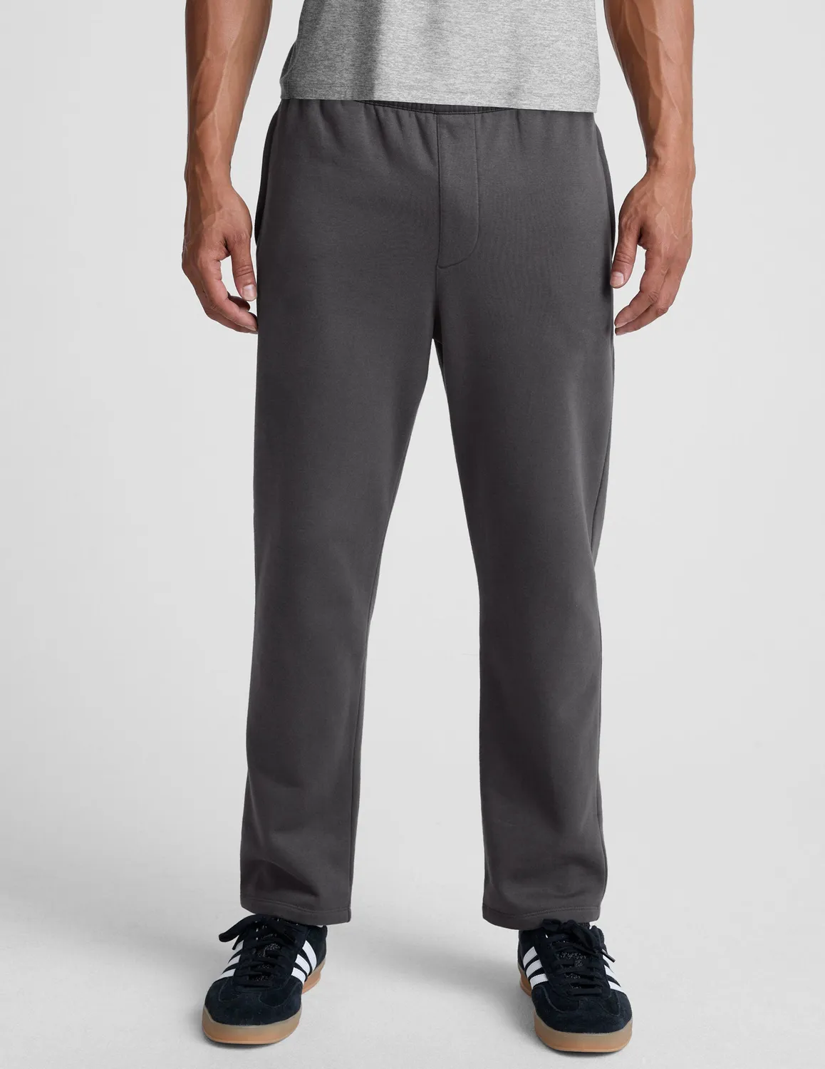 Beyond Yoga LuxeFleece Straight Leg Men's Pant joggerbyxor Black Ash