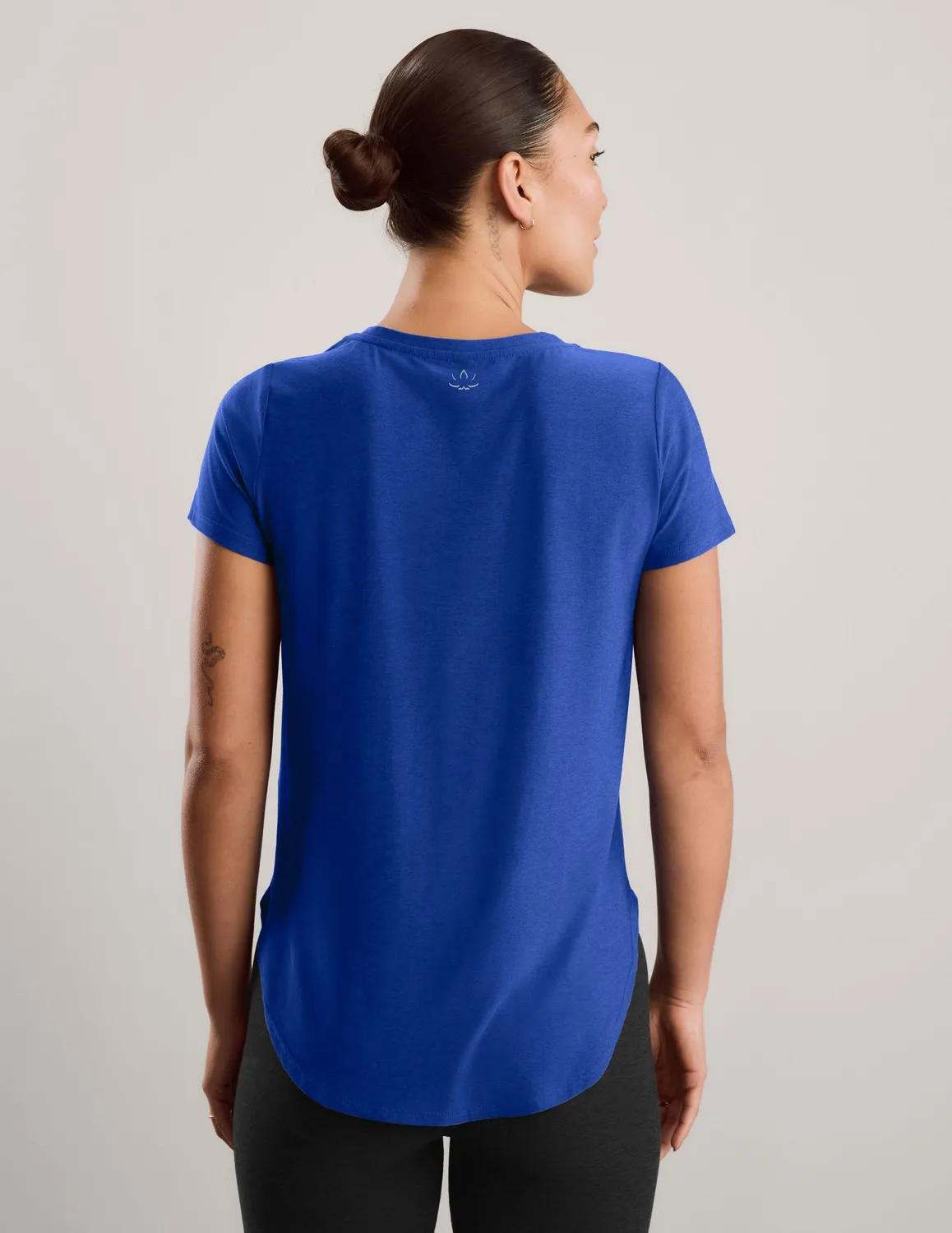 Beyond Yoga Featherweight On The Down Low T-shirt Ultra Blue Heather tunn