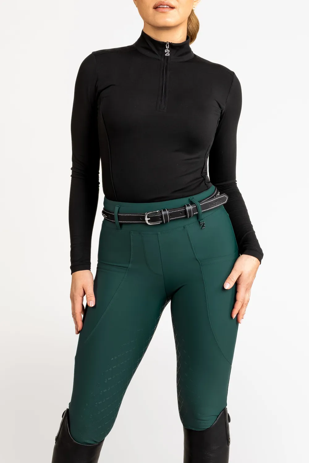 ZacZess London Hybrid ridleggings pine hög midja