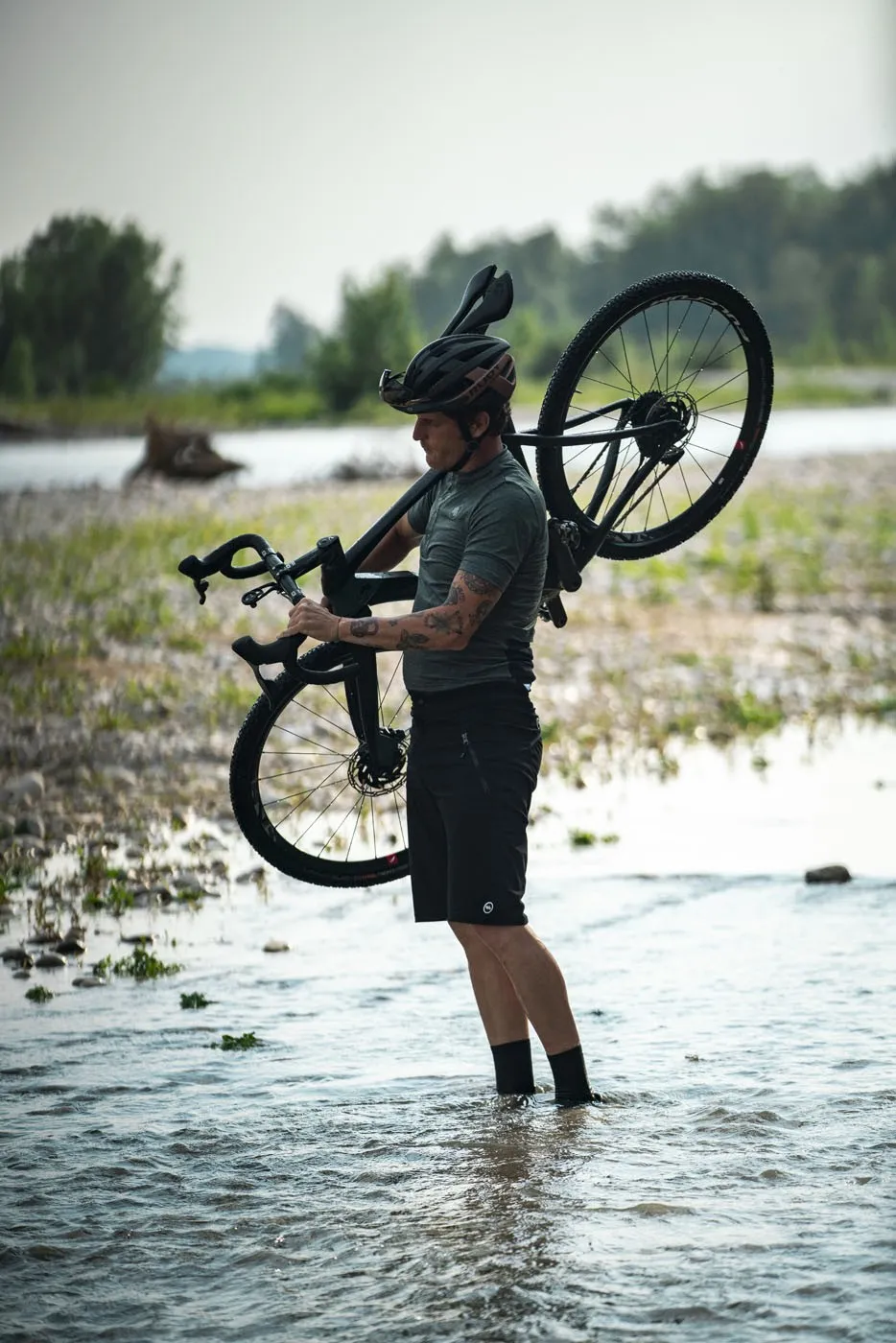 MB Wear Gravel Allday Green cykeltröja knappar