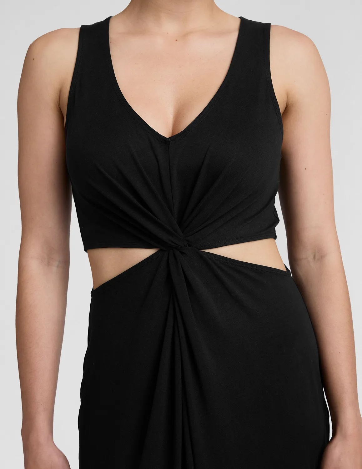 Beyond Yoga Around The World Front Twist Maxi klänning Black