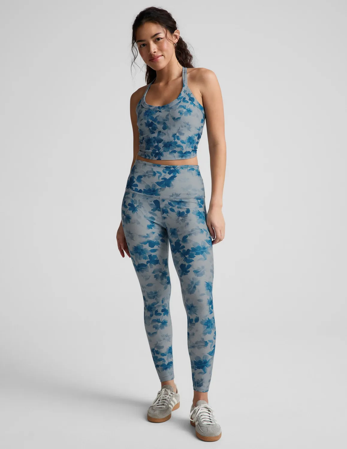 Beyond Yoga SoftMark Daydream Meadow High Waisted Midi leggings blå
