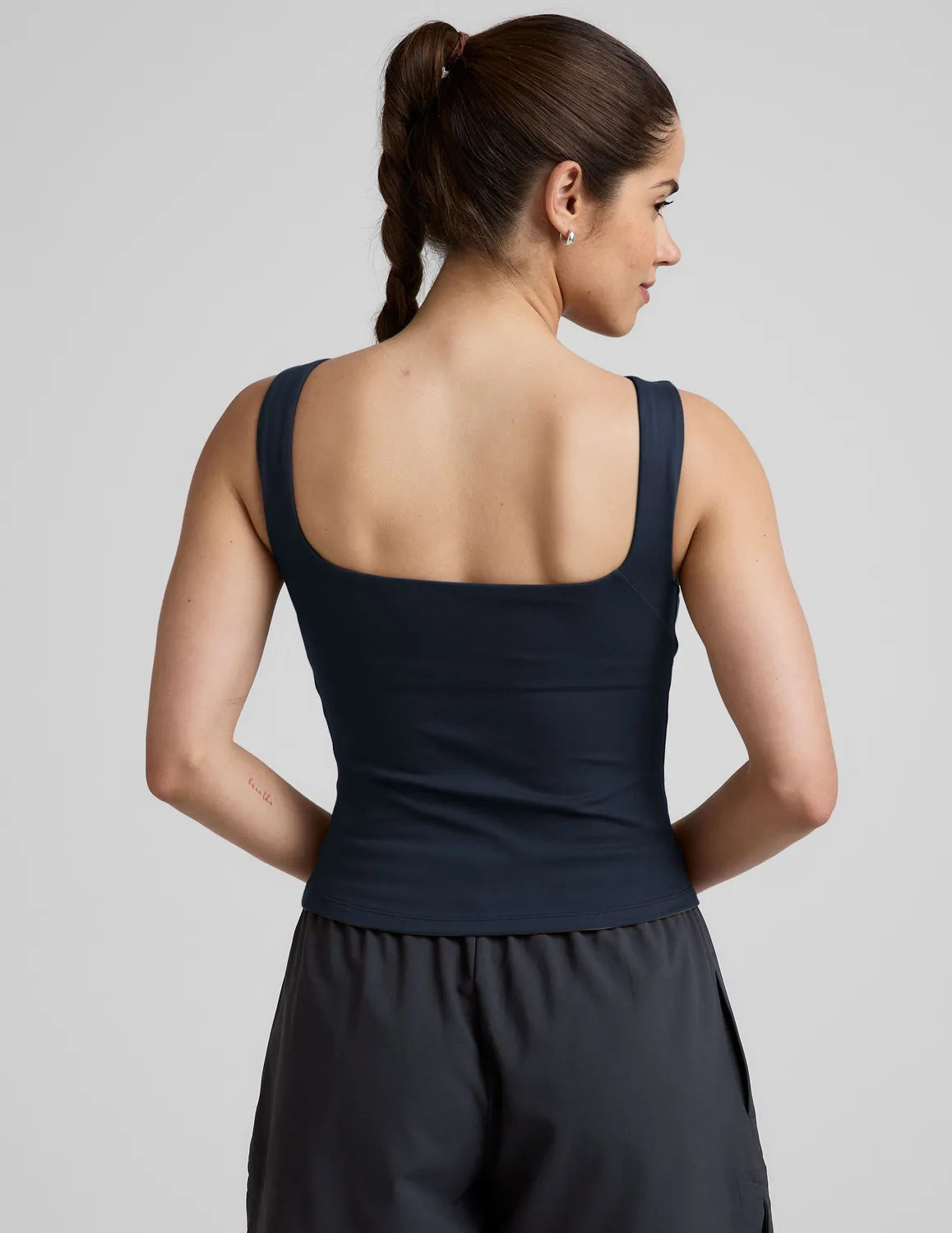 Beyond Yoga Eclipse Open Back Tank linne Nocturnal Navy blå