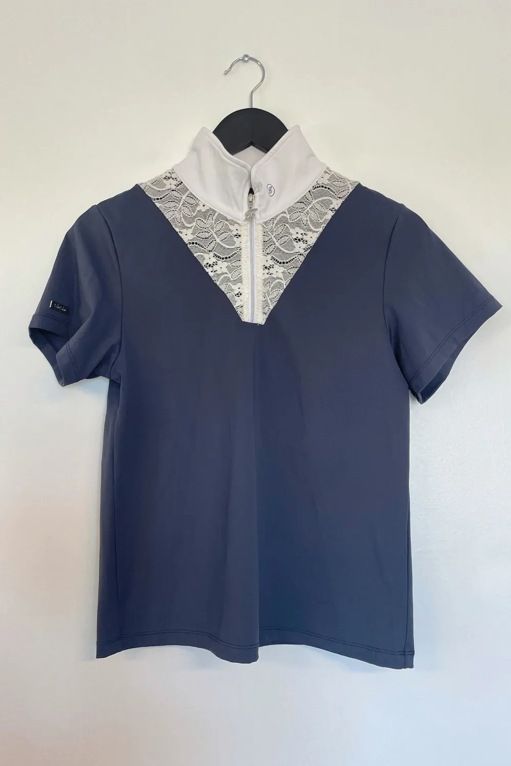 ZacZess Competition Top Short Sleeve tävlingströja L blå/vit