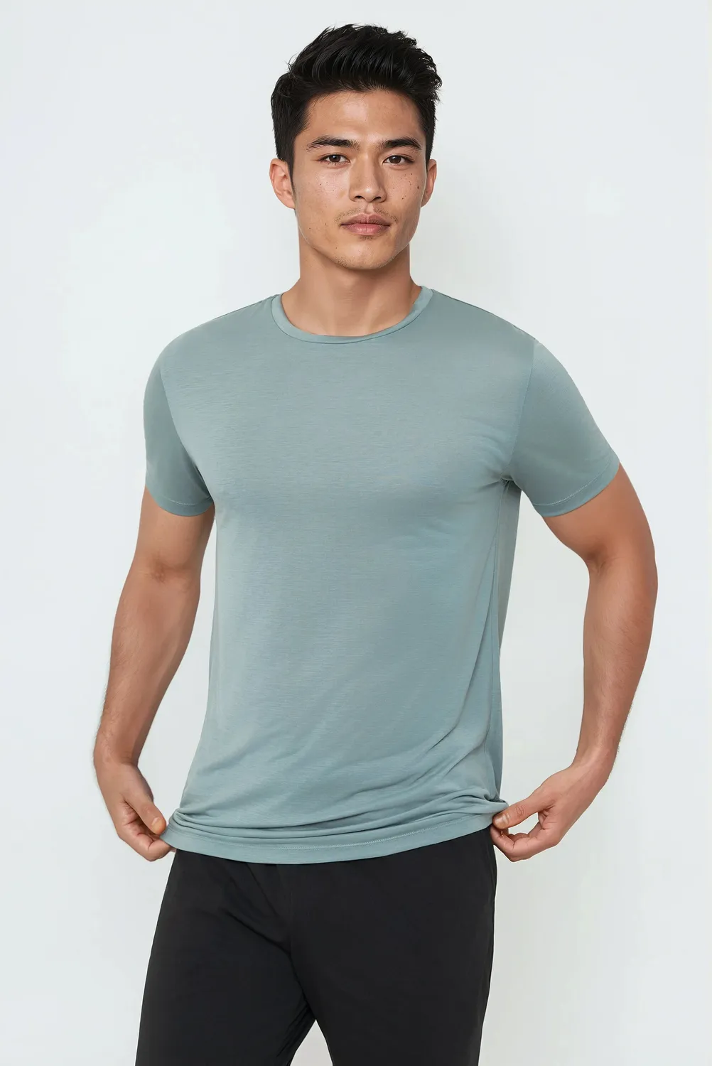 Tripulse AER t-shirt herr Eucalyptus Green naturfiber