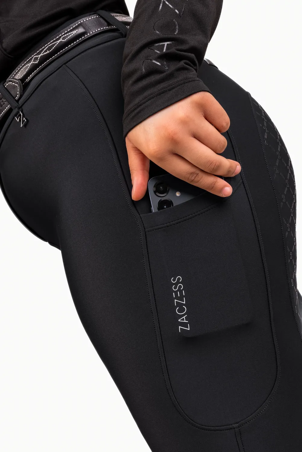 ZacZess Bombay Black Soft ridbyxor svart plus stretch 84% polyester