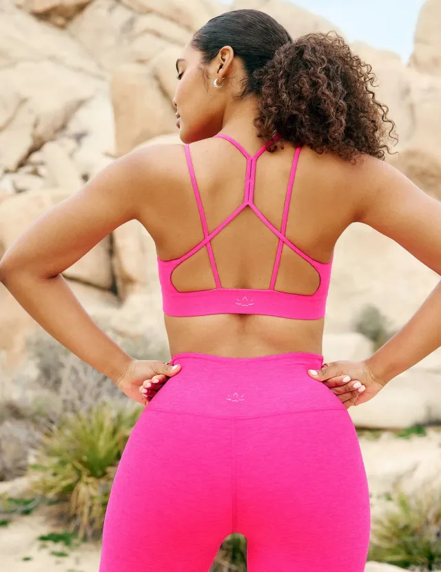 Beyond Yoga Spacedye Back To It Strappy sport-bh rosa
