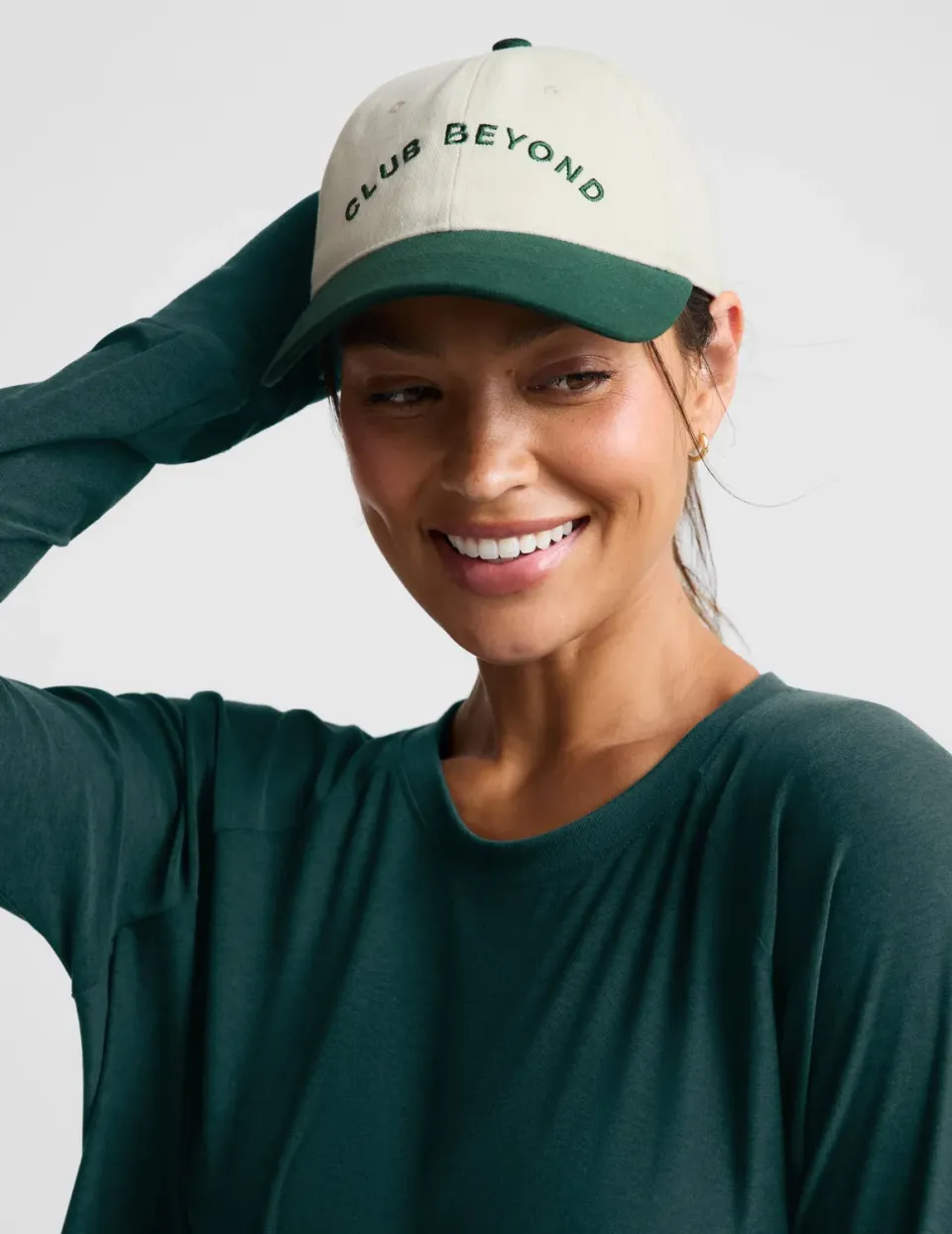 Beyond Yoga Dad Hat keps Sea Salt Washed Dark Ivy justerbar