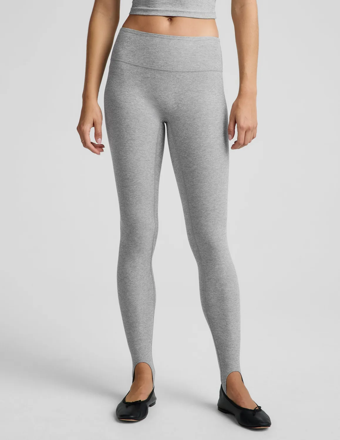 Beyond Yoga Spacedye Stirrup Midi Legging leggings Silver Mist ljusgrå