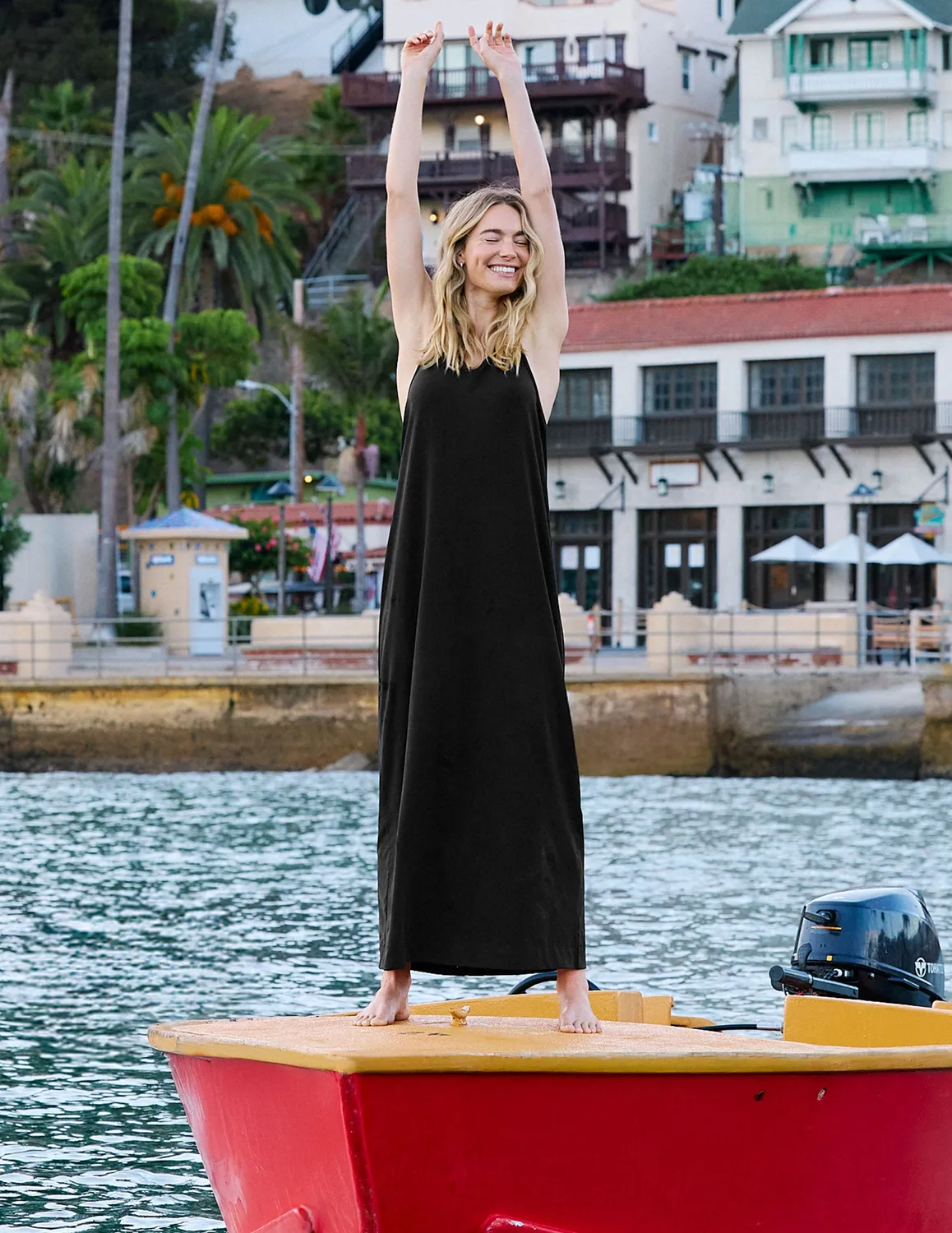 Beyond Yoga A Cut Above Racerback Maxi Dress svart