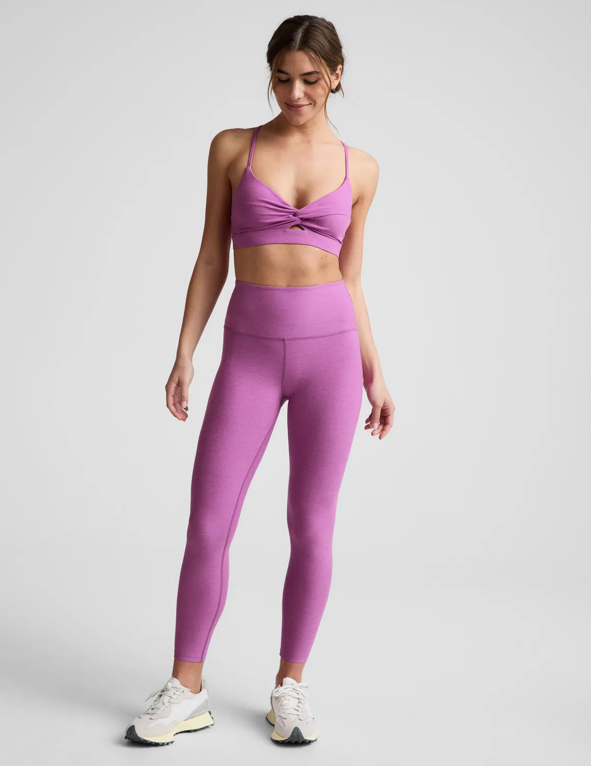 Beyond Yoga Spacedye Caught In The Midi High Waisted leggings fun fuchsia