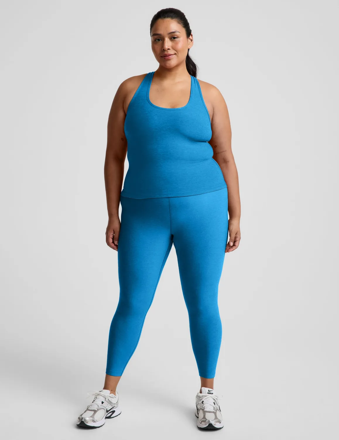 Beyond Yoga Spacedye Step Up Racerback träningslinne Malibu Lagoon 1X-2X