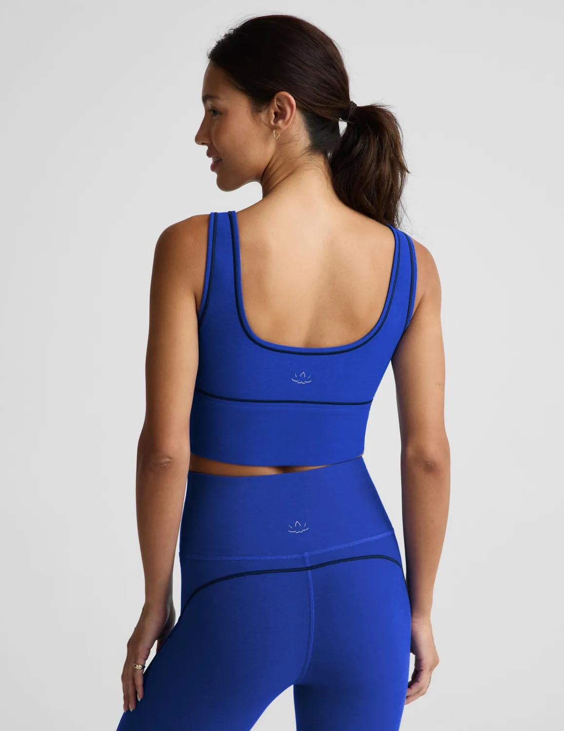 Beyond Yoga Spacedye Dynamic linne Ultra Blue Heather croppad