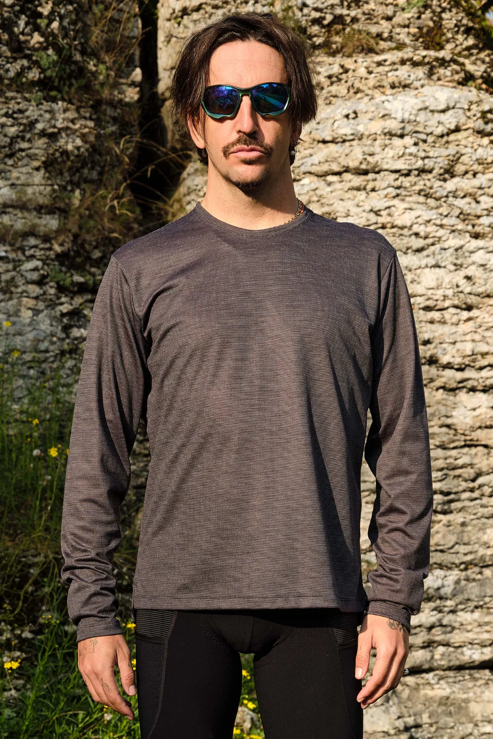 Giordana Beyond Gravel Wool långärmad tröja svart ull
