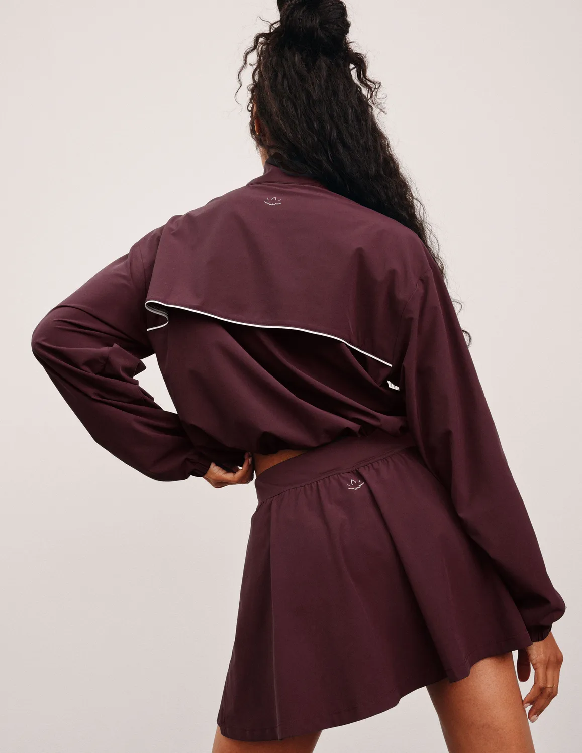 Beyond Yoga Track Jacket träningsjacka Dark Cherry lätt stretch
