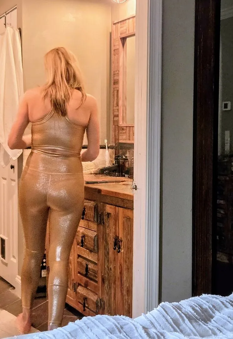 Beyond Yoga Liquid Foil Copper On The Up Cropped Tank linne koppar