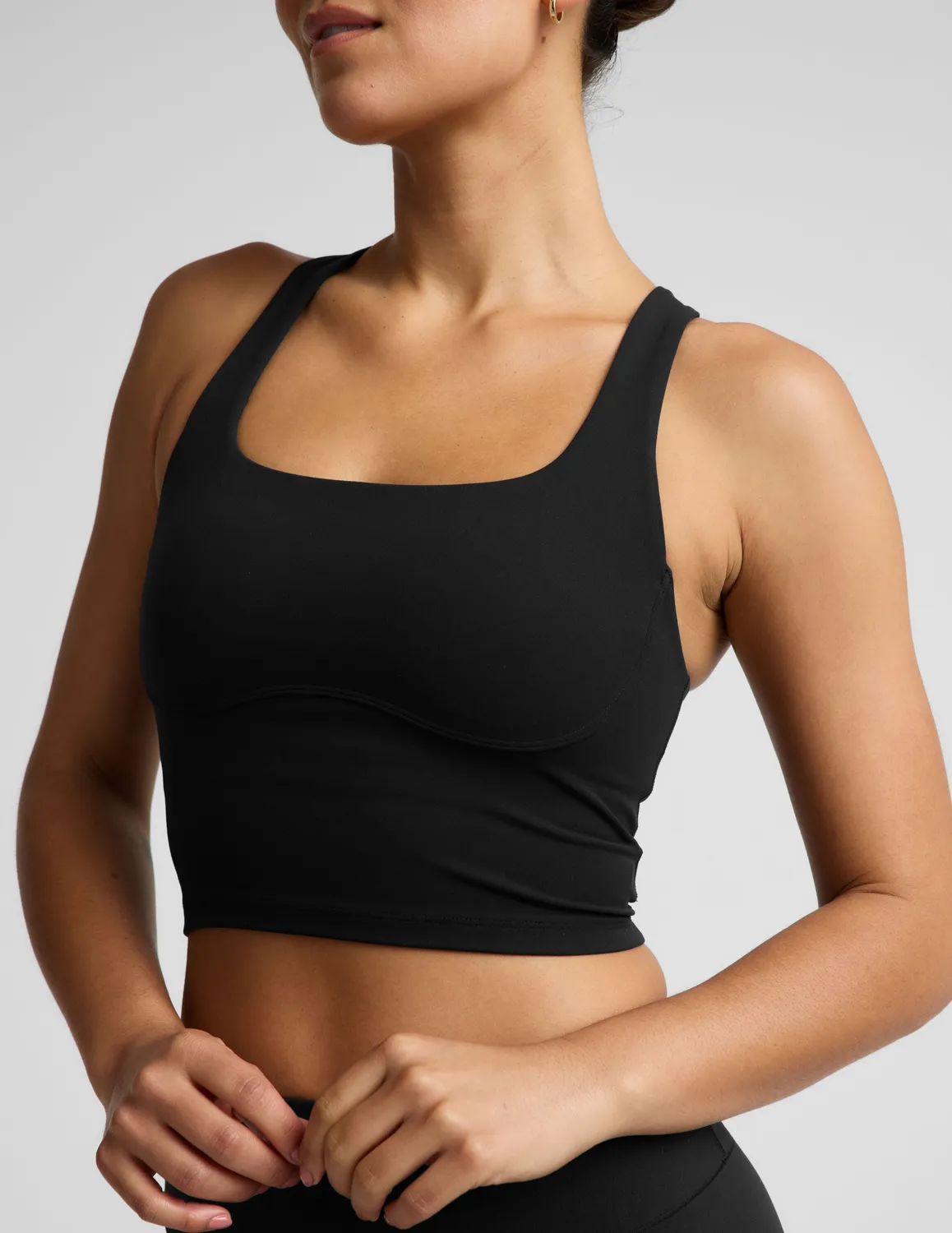 Beyond Yoga Glowzone Medium Impact Cropped Tank sporttopp svart