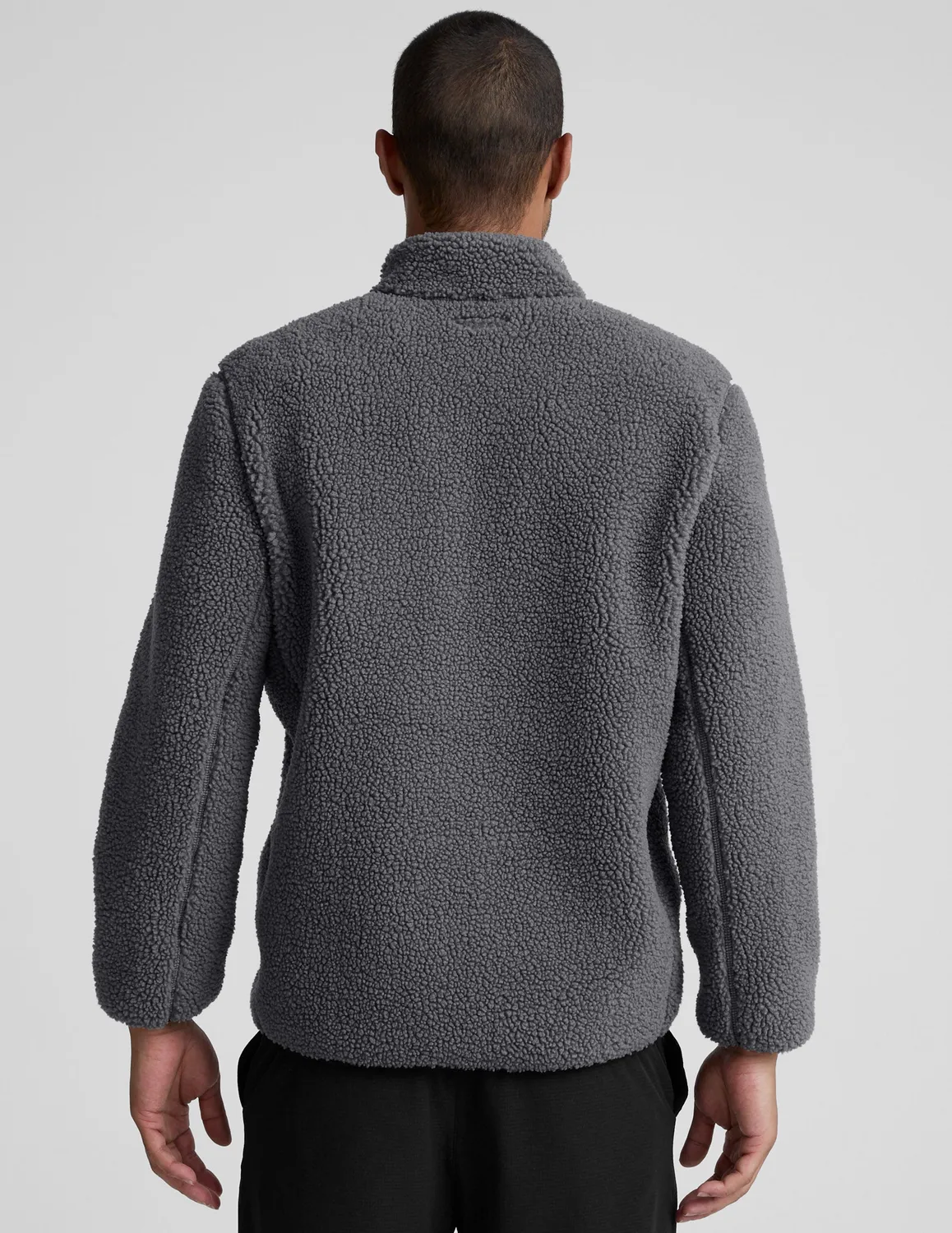 Beyond Yoga Boucle Fleece zipjacka Shadow Gray varm