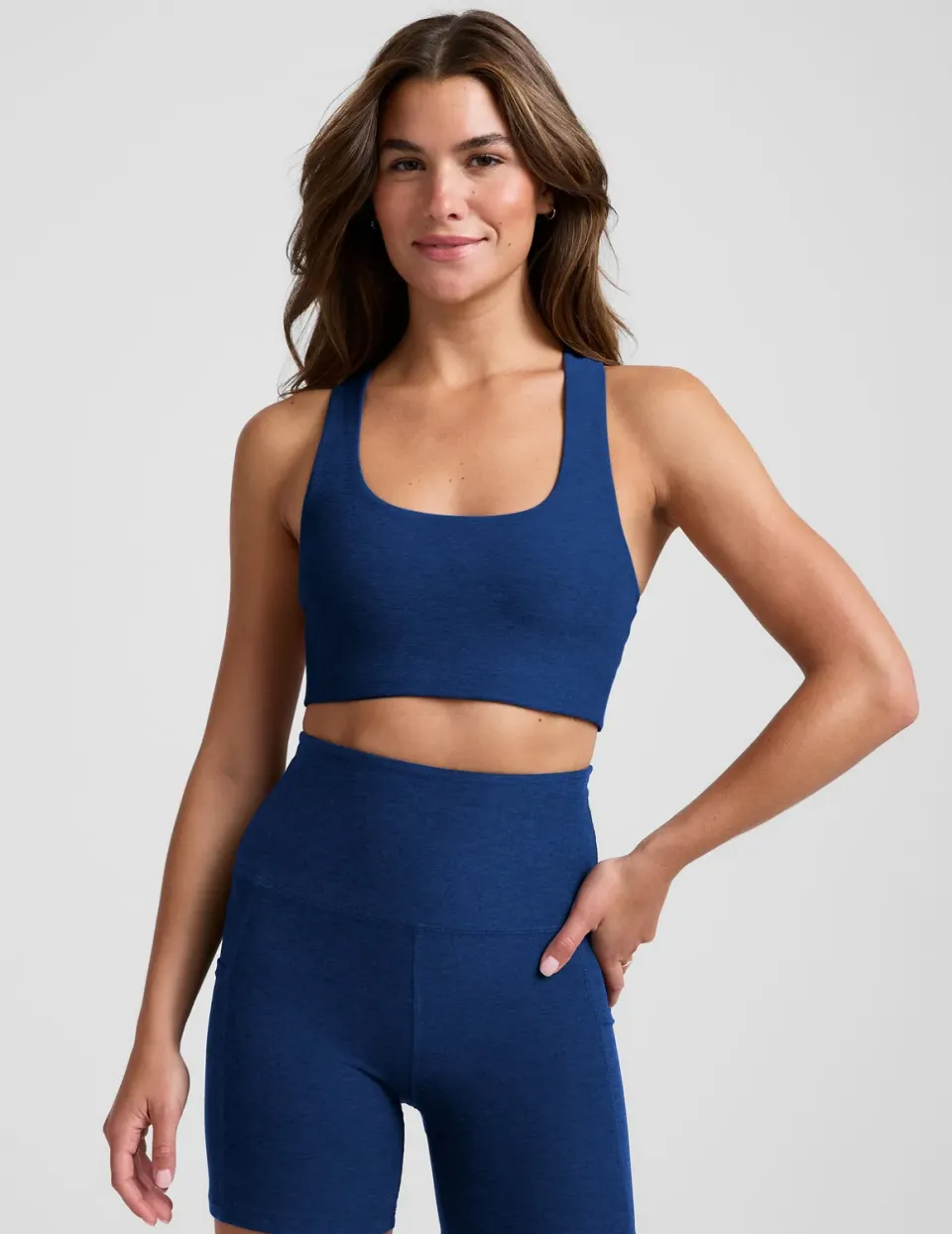 Beyond Yoga Spacedye Simplicity Long Line Bra 2.0 sport-bh Marinblå