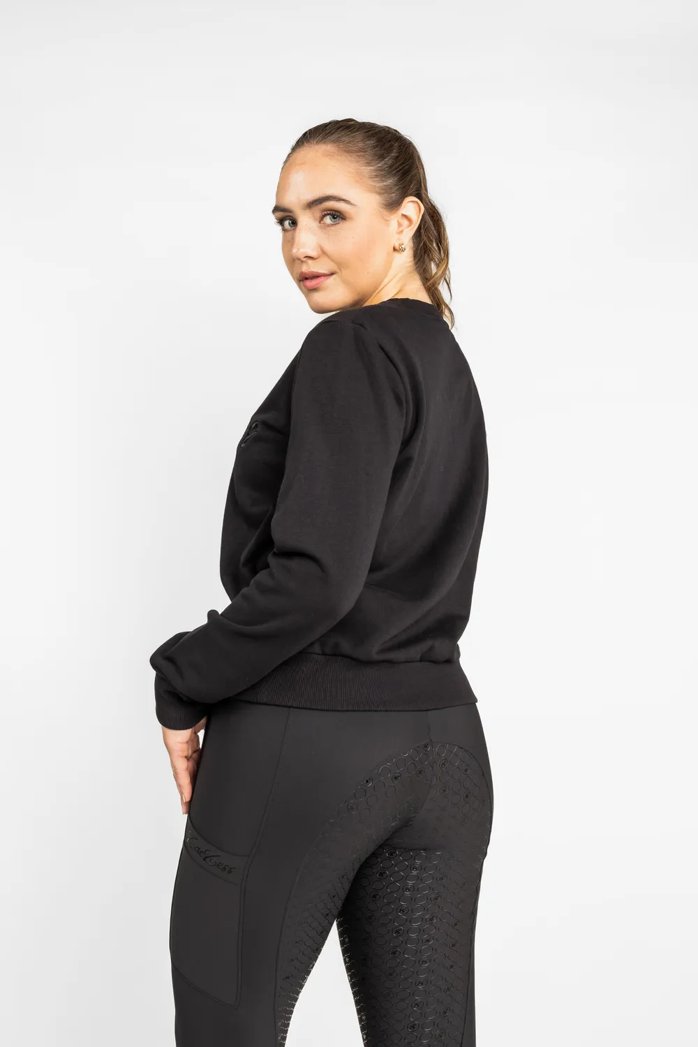 ZacZess YR Sweatshirt Black ridtröja junior cropped