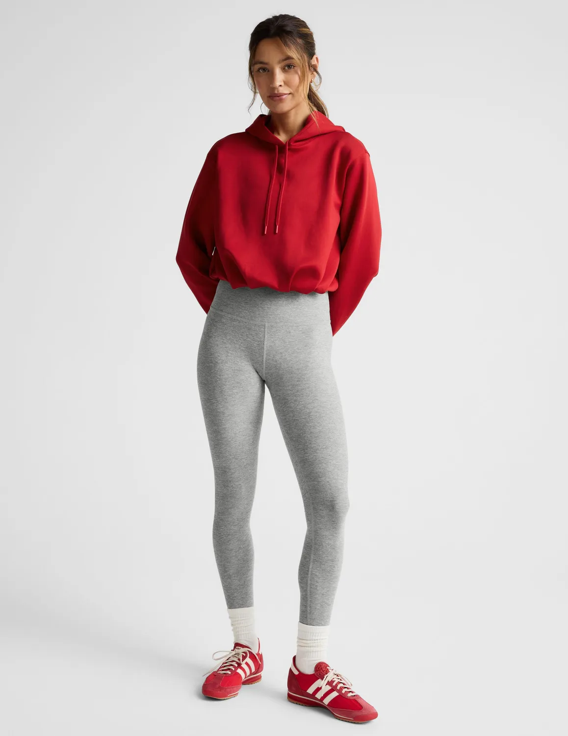 Beyond Yoga In The Flow Hoodie hoodtröja Holly Red mjuk
