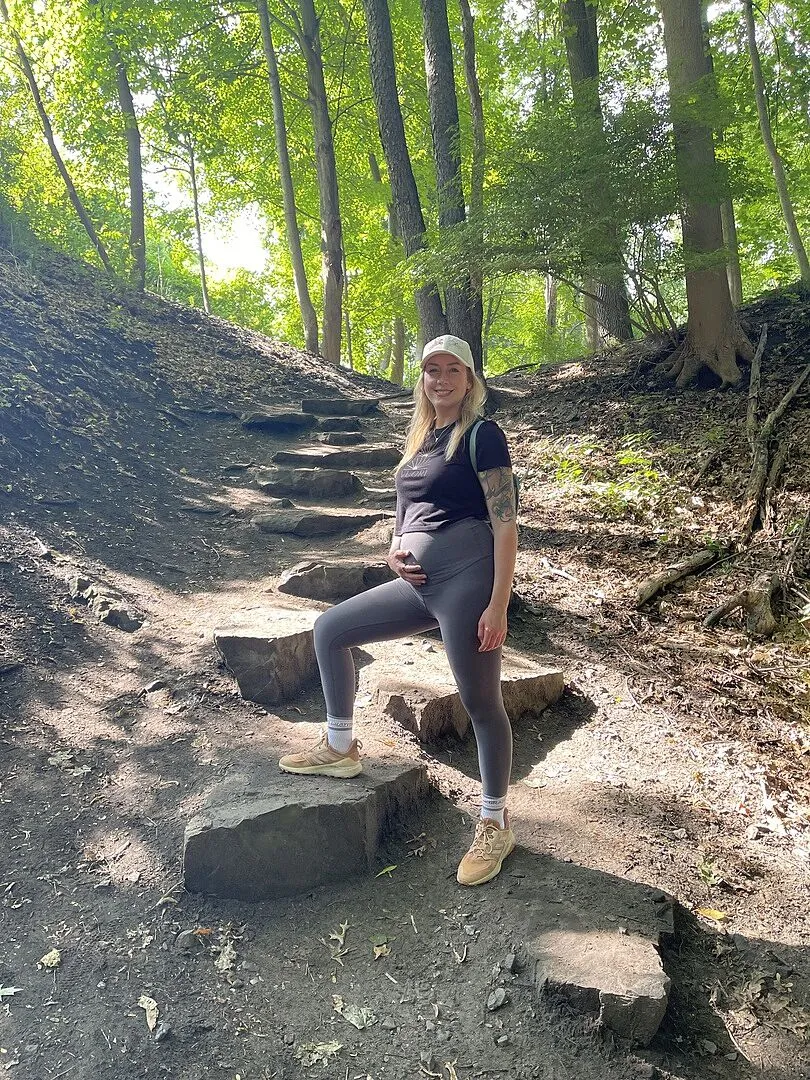 Beyond Yoga Spacedye Love the Bump Midi leggings Dark Ivy Heather gravid