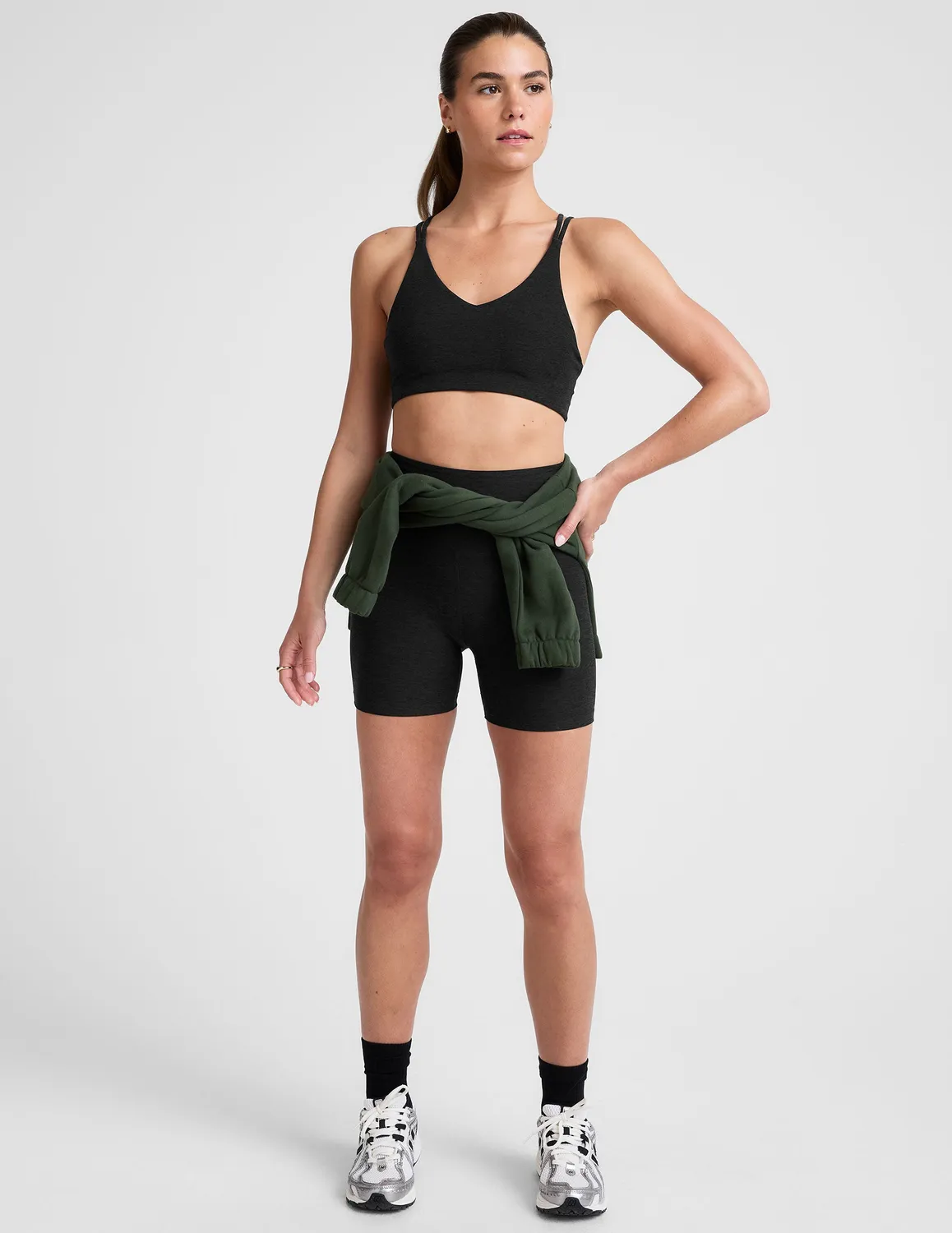 Beyond Yoga Spacedye Keep Pace 5 bikershorts Darkest Night hög