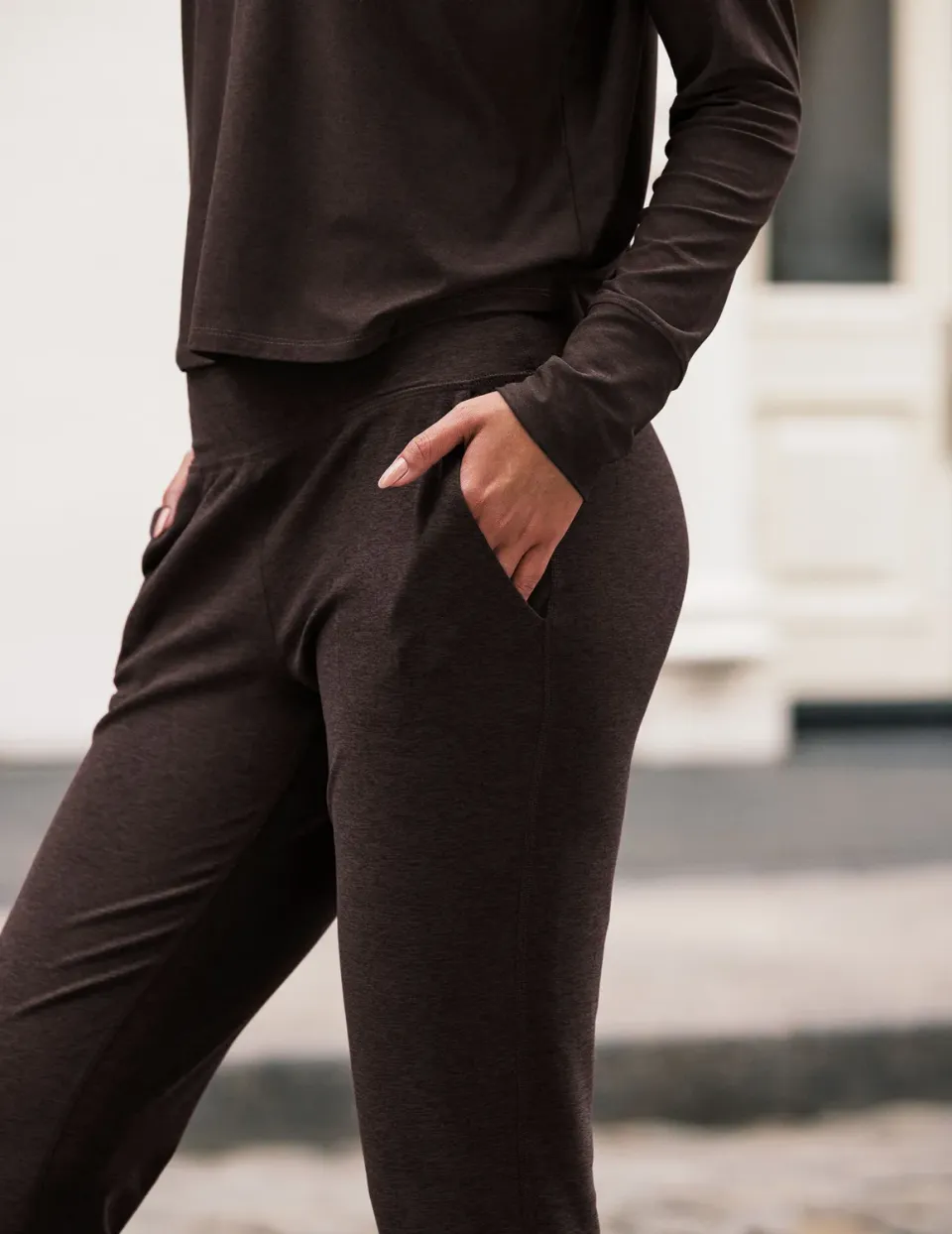 Beyond Yoga Spacedye Midi Jogger mjukisbyxor Dark Chocolate mjuk