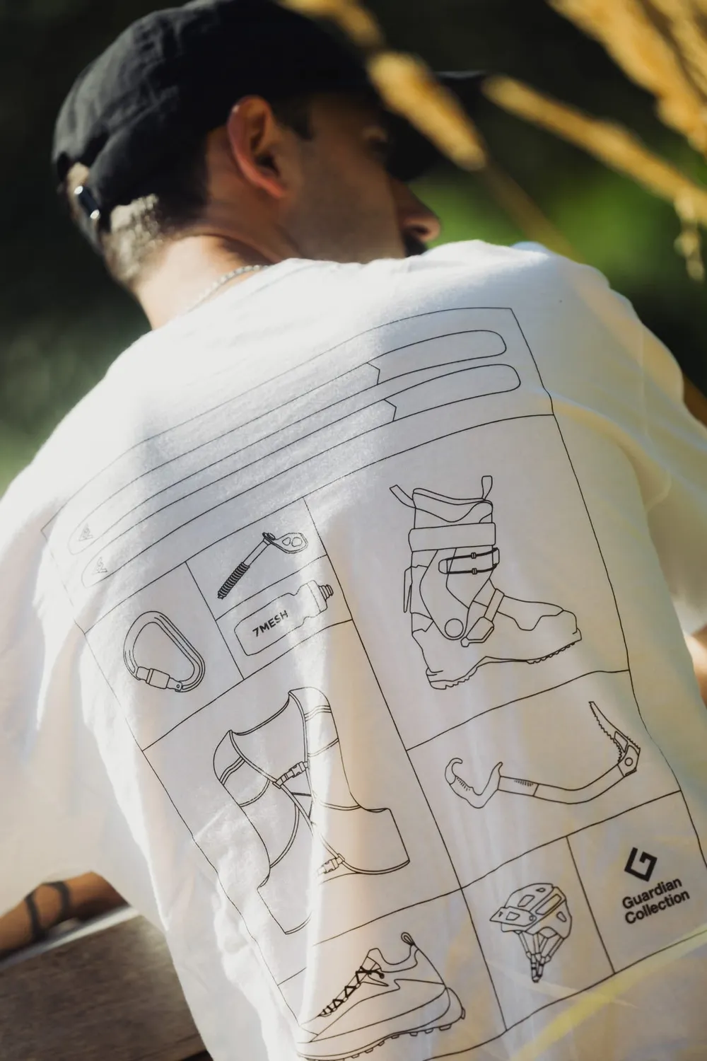 7MESH Podium Tee t-shirt Guardian White unisex