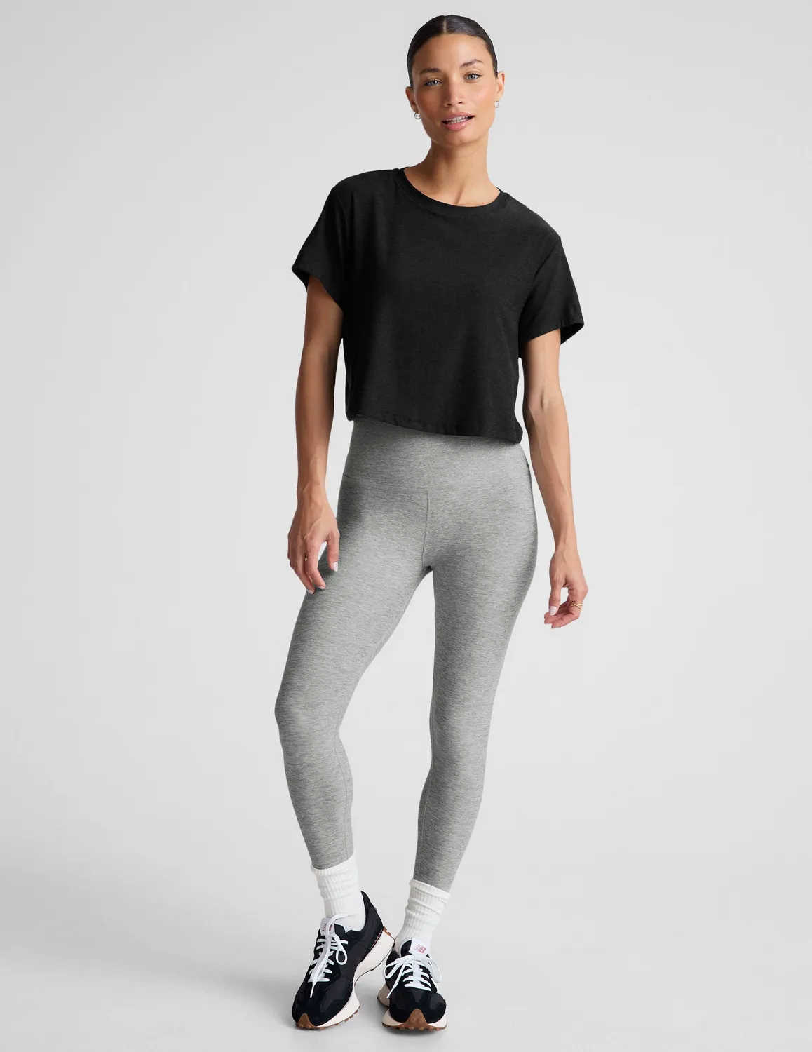Beyond Yoga Featherweight Supreme Cropped Tee t-shirt Darkest Night