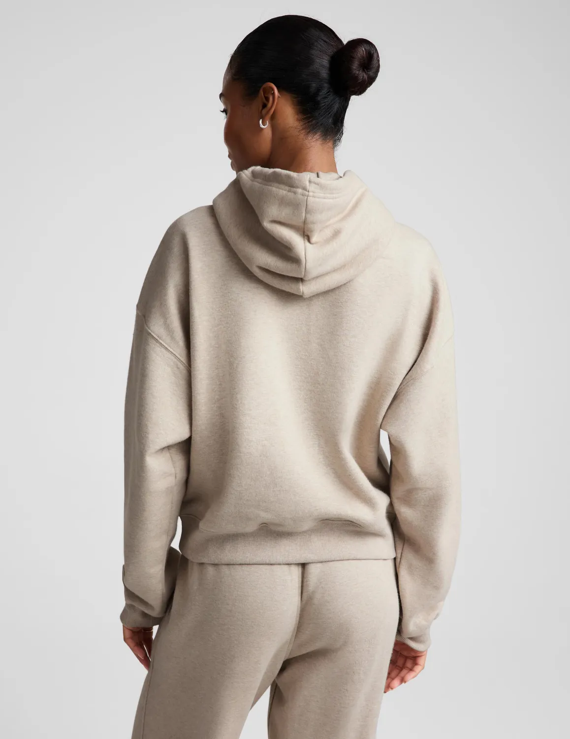 Beyond Yoga LuxeFleece 2.0 Hooded Full-Zip Jacket hoodie Oatmeal Heather mjuk