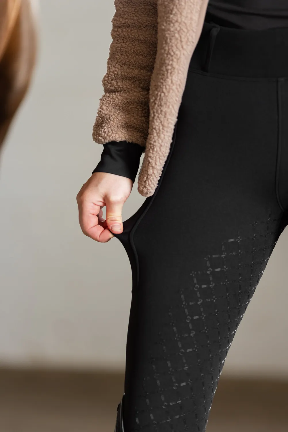 ZacZess YR Teddy Winter Leggings Black 26 ridleggings full grip varm
