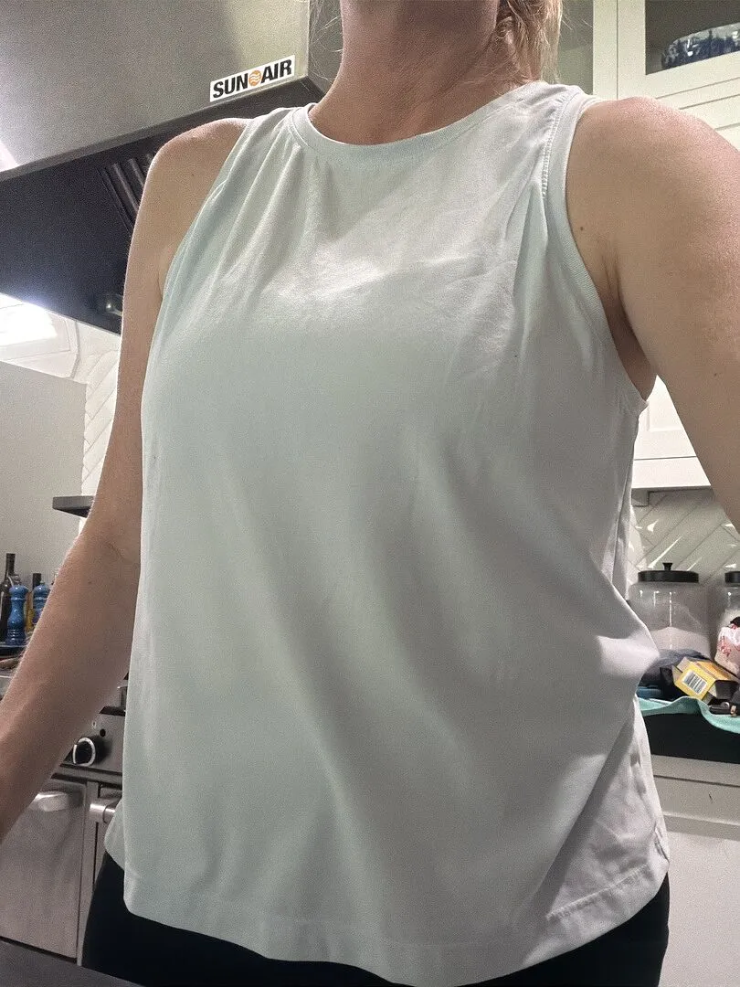 Beyond Yoga Featherweight Rebalance Tank linne Morning Sky Blue lös
