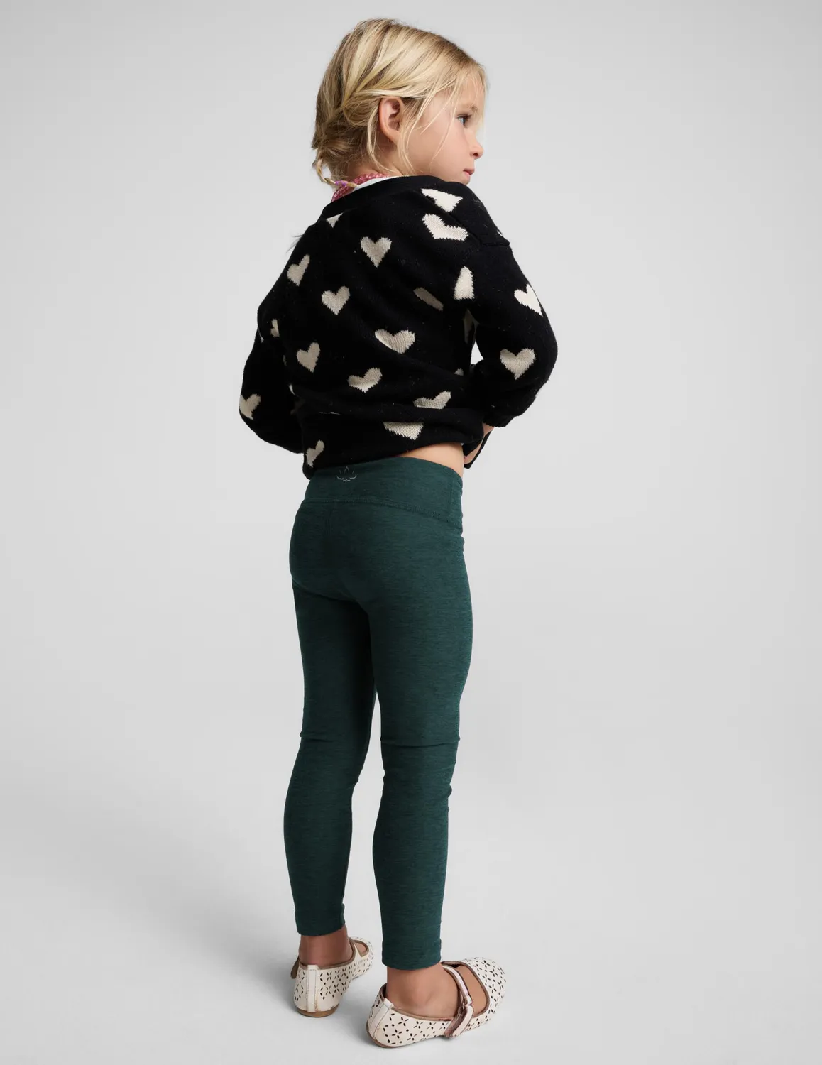 Beyond Yoga Spacedye Toddler Legging barnleggings grön tålig