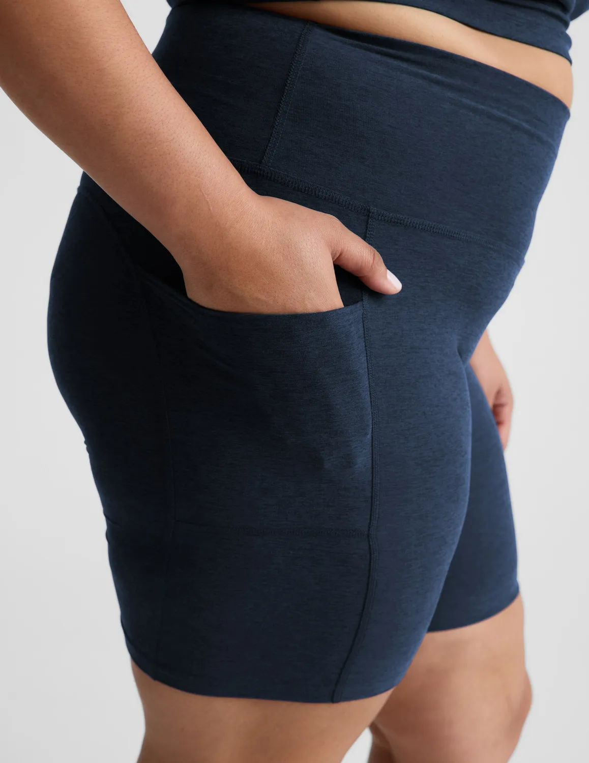 Beyond Yoga Spacedye Keep Pace 7" shorts Nocturnal Navy