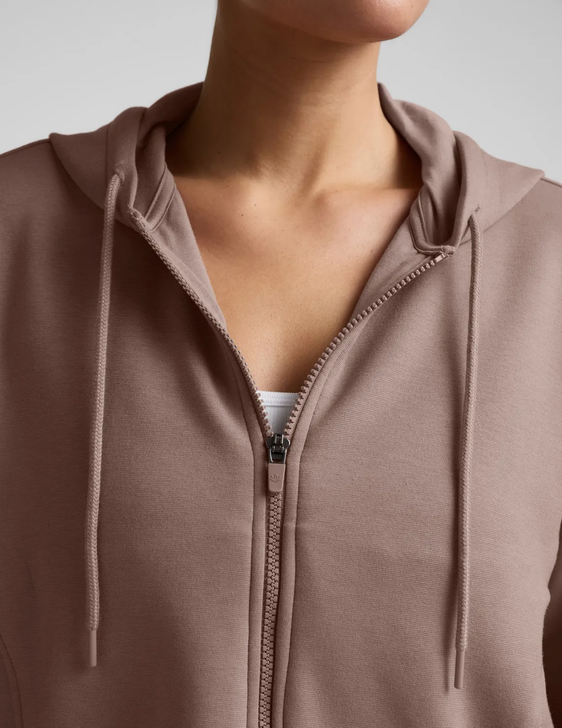 Beyond Yoga SoftSpring Full Zip Hooded Jacket jacka beige Taupe